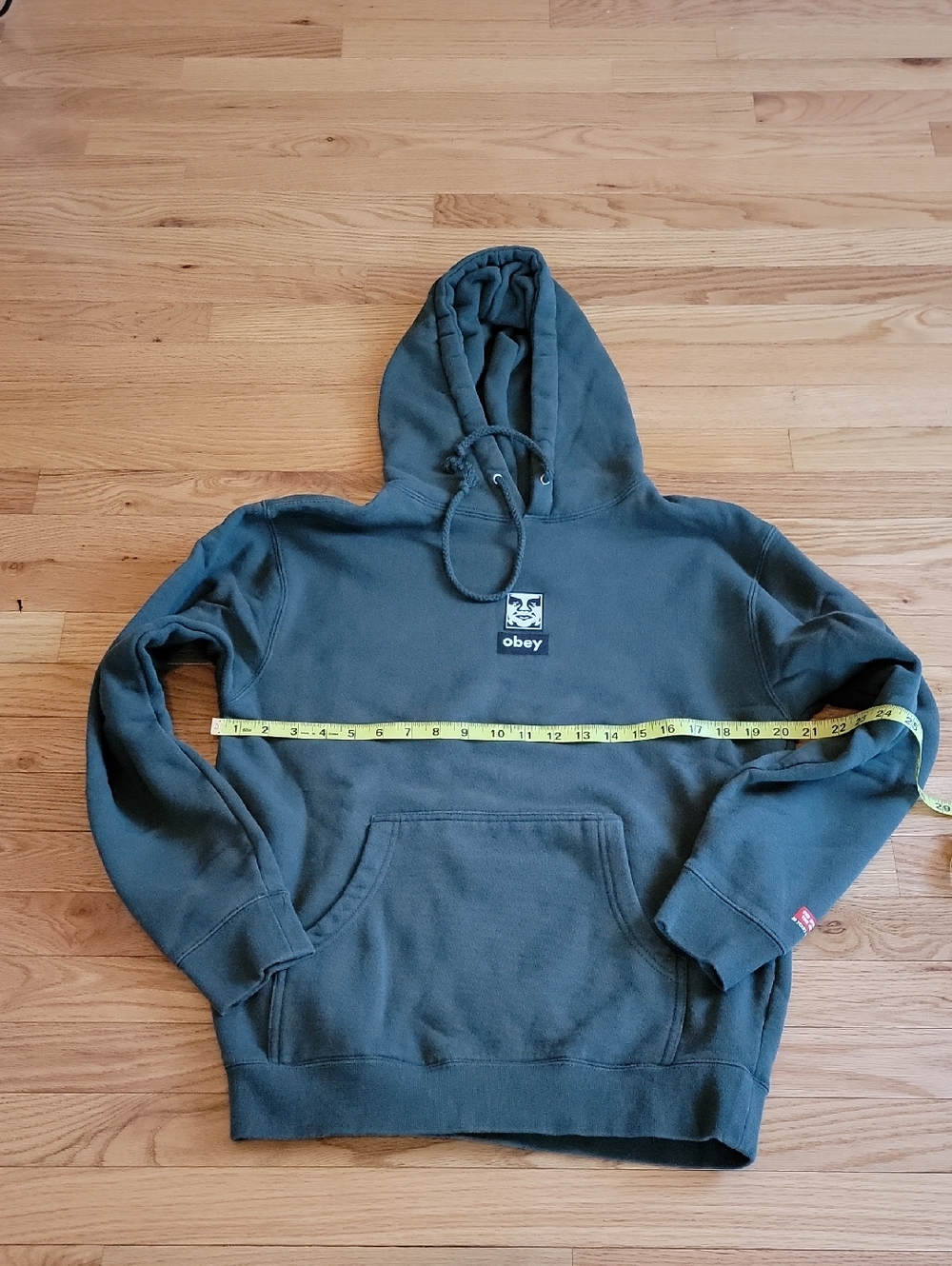 Obey Olive Green Pullover Hoodie with Chest Logo